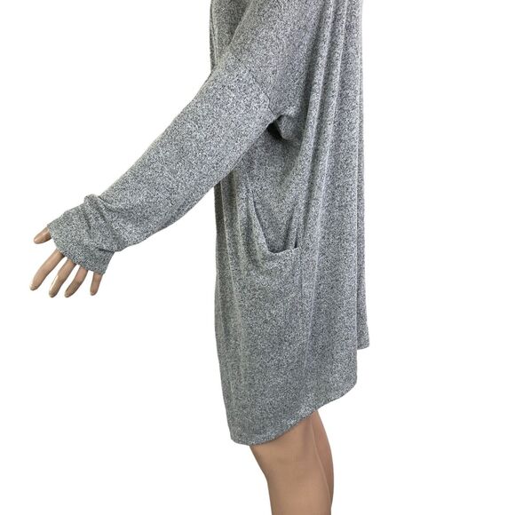 Lilyful Sweater Womens Large Open Front Long Cardigan Gray Stretch - Picture 6 of 11
